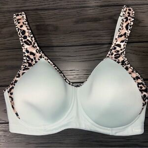 Light Blue & Cheetah Print Sports Bra Freya 34DD 34E
